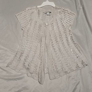 Off-white lace cardigan